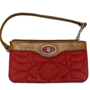 Hot Pink Fossil Wristlet